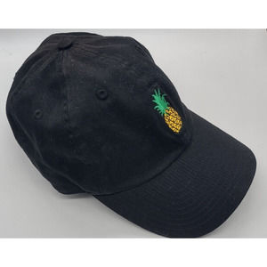 Pineapple Black Ball Cap Hat Kbethos Adjustable Strap Back Baseball